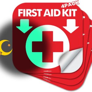 First Aid Kit Sign Glow In The Dark 4 Pack.jpg