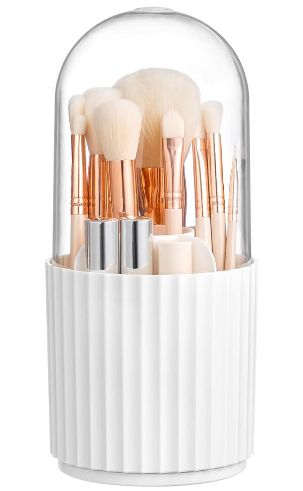 Hblife Makeup Brush Holder With Lid 360 Rotating Makeup Brush.jpg