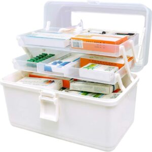 Hershii Plastic Medical Storage Containers Medicine Box Organizer Home Emergencies.jpg