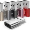 Hiandier Usb To Usb C Adapter Pack Of 6 Usb.jpg