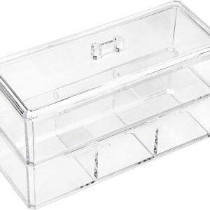 Hipiwe Clear Acrylic Make Up Organizer Box Double Deck Dresser.jpg