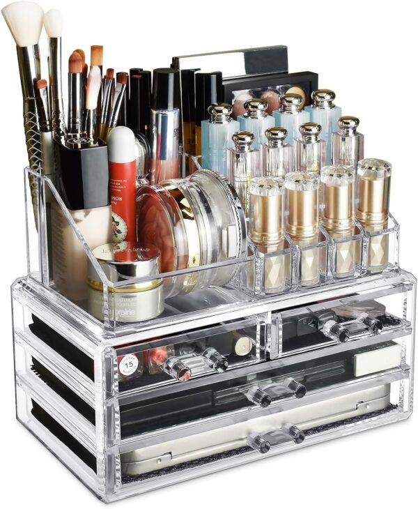 Ikee Design Acrylic Makeup Organizer With 4 Drawers And Removable.jpg