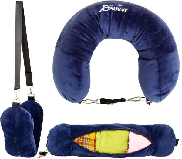 Jxm Travel Neck Pillow Stuffable With Clothes Stuffable Neck Pillow.jpg