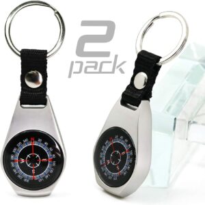 Keychain Pocket Compass Equipment 2 Pack Key Ring Military Survival.jpg