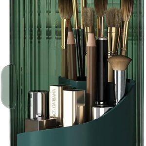 Makeup Brush Holder Organizer With Lid 360° Rotating Makeup Organizer.jpg