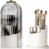 Makeup Brush Holder Organizer With Lids 360°rotating Clear Dustproof Make.jpg