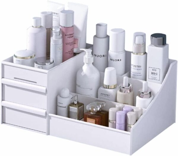 Makeup Desk Organizer With Drawers Countertop Organizer For Cosmetics Vanity.jpg