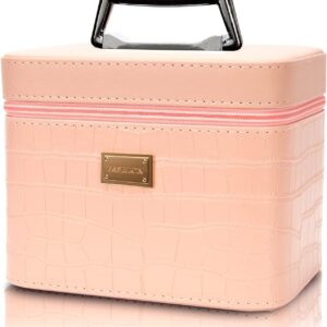 Makeup Organizer Box Pink Makeup Box With Mirror Portable Makeup.jpg