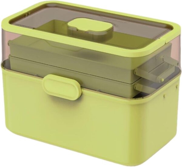 Medicine Box Transparent First Aid Box 3 Tier Fold Tray Family.jpg