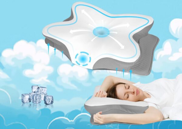 Memory Foam Neck Pillow For Pain Reliefcervical Neck Pillowergonomic Contour.jpg