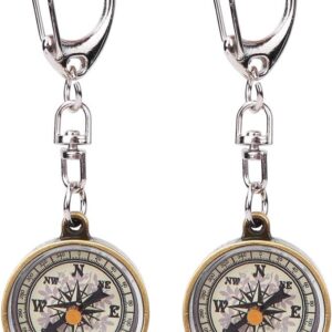 Mini Compass 2pcs Metal Survival Button Compass Pocket Compass Keychain.jpg