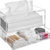 Modern Clear Acrylic Facial Tissue Dispenser Holder With Pull Our Drawer.jpg