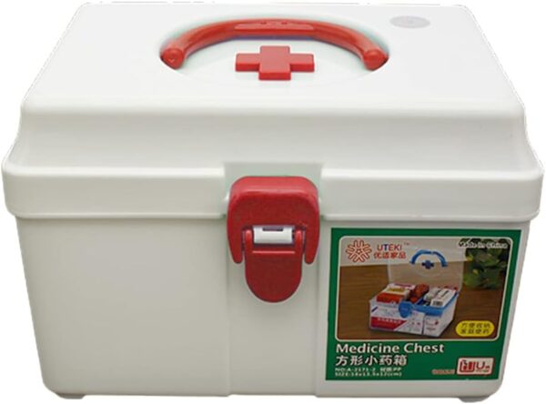 Muellery First Aid Box Plastic Storage Family Medicine Box Organizer.jpg