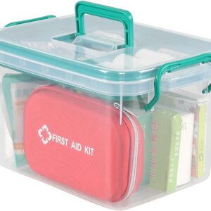 Oymlclivisa Plastic First Aid Box Clear Medical Storage Bin.jpg