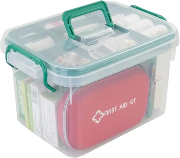 Plastic Lockable Medication Box Family First Aid Box Medicine Lock.jpg