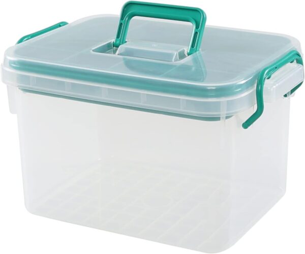 Plastic Medicine Storage Box With Tray Household Family First Aid.jpg