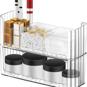 Poeland 2 Pack Stackable Makeup Organizer Tray Transparent Cosmetic Display.jpg