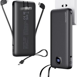 Portable Charger With Built In Cablesac Wall Plugslim 10000mah 225w Fast.jpg