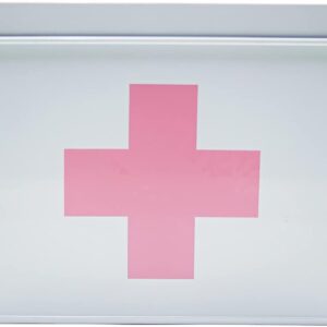 Rose Pink Retro Enameled First Aid Box For Medicine Storage.jpg