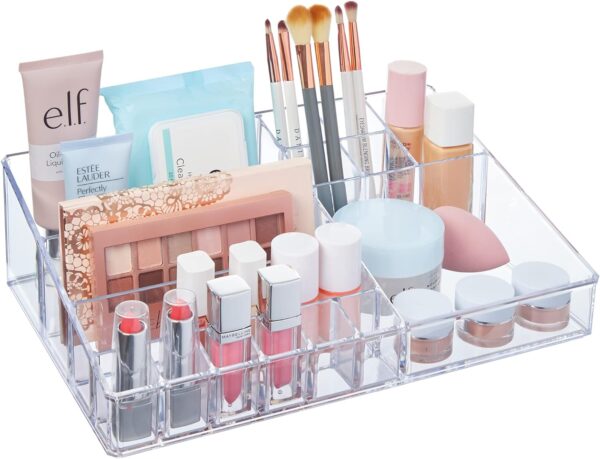 Stori Audrey Clear Vanity Makeup Organizer 15 Compartment Holder For.jpg