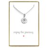 Small Compass Necklace Sterling Silver Enjoy The Journey Necklace Graduation.jpg