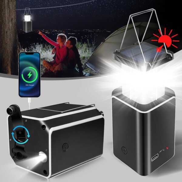 Solar Lantern Rechargeable Camping Lights 5000 Large Powered Flashlight Hand.jpg