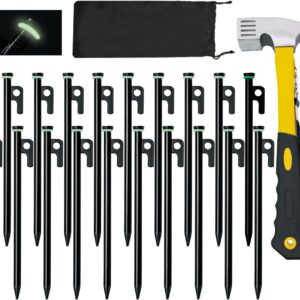 Tent Stakes With Hammer 20 Pack 10in Heavy Duty Tent.jpg