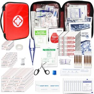 Travel First Aid Kit Car Home 300pcs Survival Kit Outdoor Adventure Small Portable Red.jpg