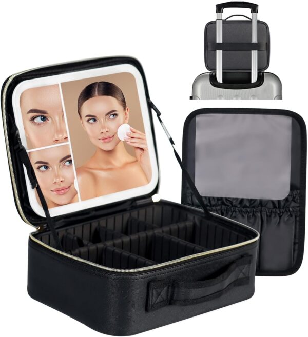 Travel Makeup Bag With Led Lighted Make Up Case With.jpg