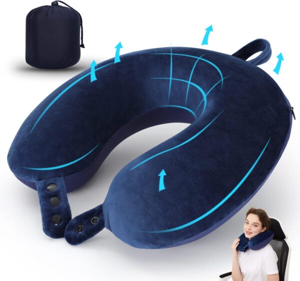 Travel Neck Pillow Best Memory Foam Airplane Pillow For Head.jpg