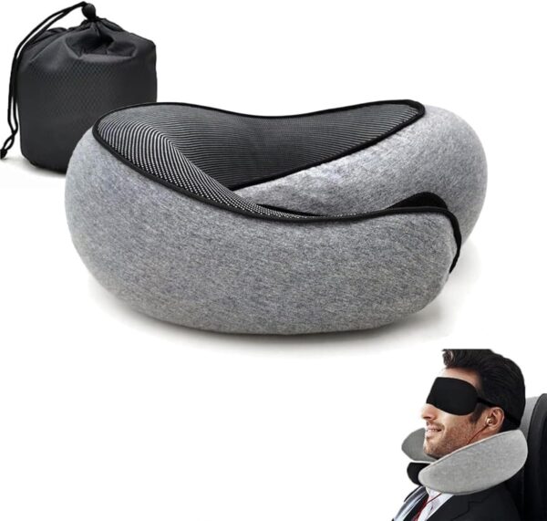 Travel Neck Pillow Memory Foam Airplane Travel Pillow 360 Degree.jpg