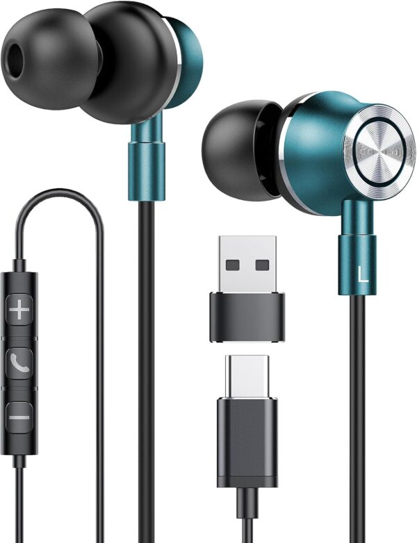 Usb C Wired Earbuds In Ear Earphones For Laptop Pc.jpg