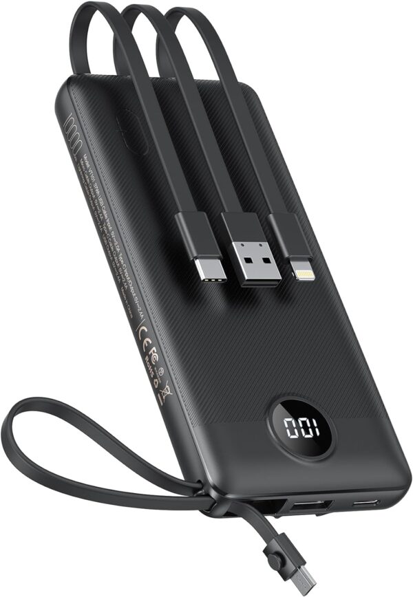 Veektomx Portable Charger With Built In Cables 10000mah Power Bank For.jpg