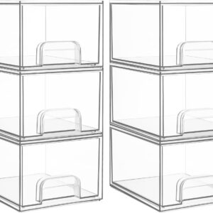 Vtopmart 6 Pack Clear Stackable Storage Drawers 44 Tall Acrylic.jpg