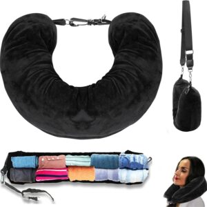 Stuffable Travel Pillow Soft Velvet Neck Pillow Covertravel Pillows For.jpg