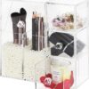 Weddingwish Makeup Brush Holder With 3 Drawers Acrylic Makeup Organizer.jpg