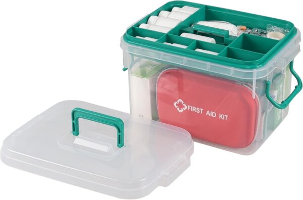 First Aid Box Empty Medicine Storage Box Organizer Family Emergency.jpg