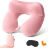 Inflatable Travel Pillow Soft Velvet Portable Neck Pillow With Storage.jpg